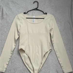 Cream Long Sleeve Bodysuit
